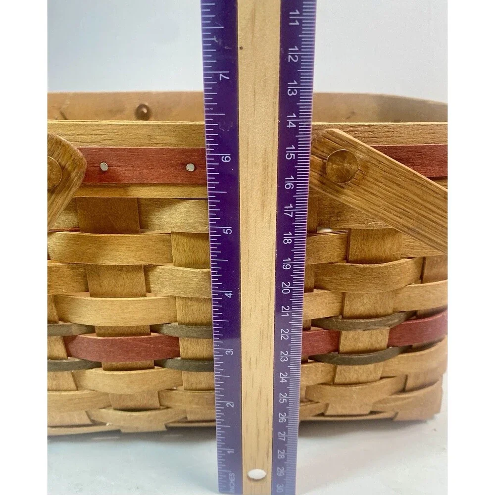 Workshops of Gerald E. Henn Warren, Ohio Maple Basket Dbl Swing Handles Signed - Picture 9 of 9